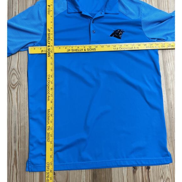 NFL Carolina Panthers Antigua Men's 3 Button Blue Polo Shirt S/S Medium - Picture 6 of 6